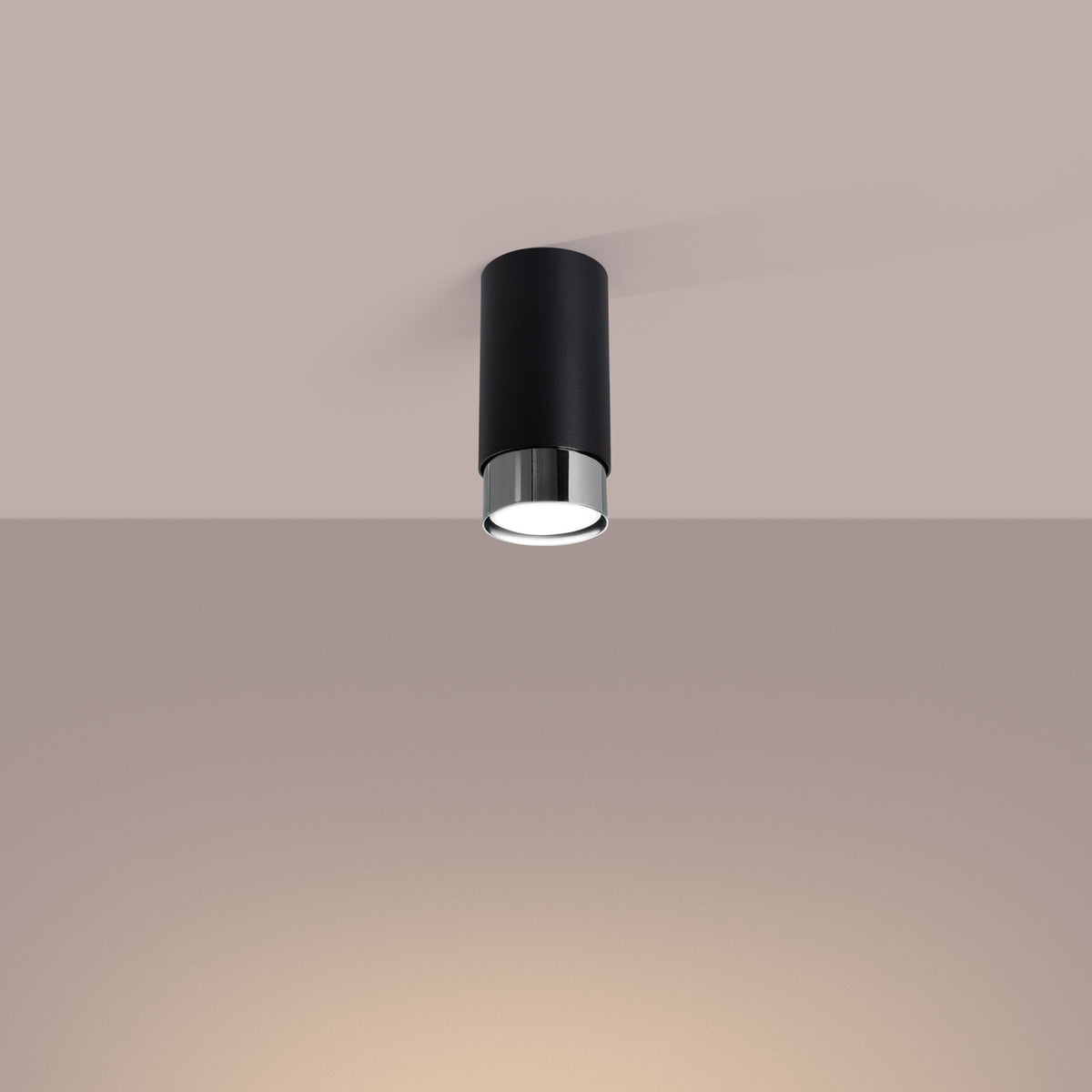 Ceiling lamp NERO 12,5 black/chrom