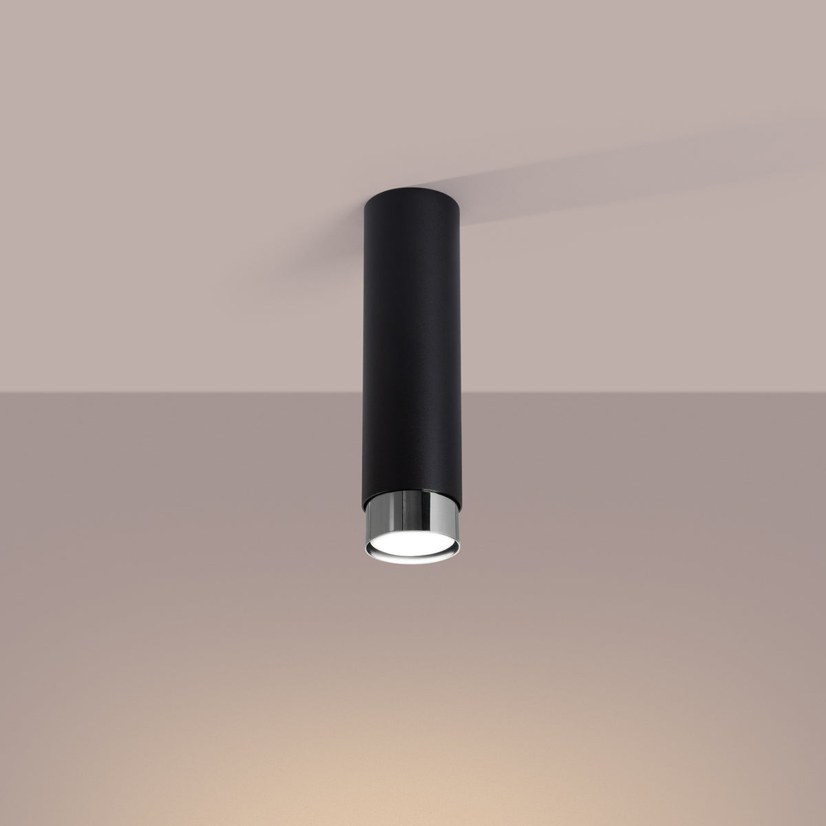 Ceiling lamp NERO 22,5 black/chrom