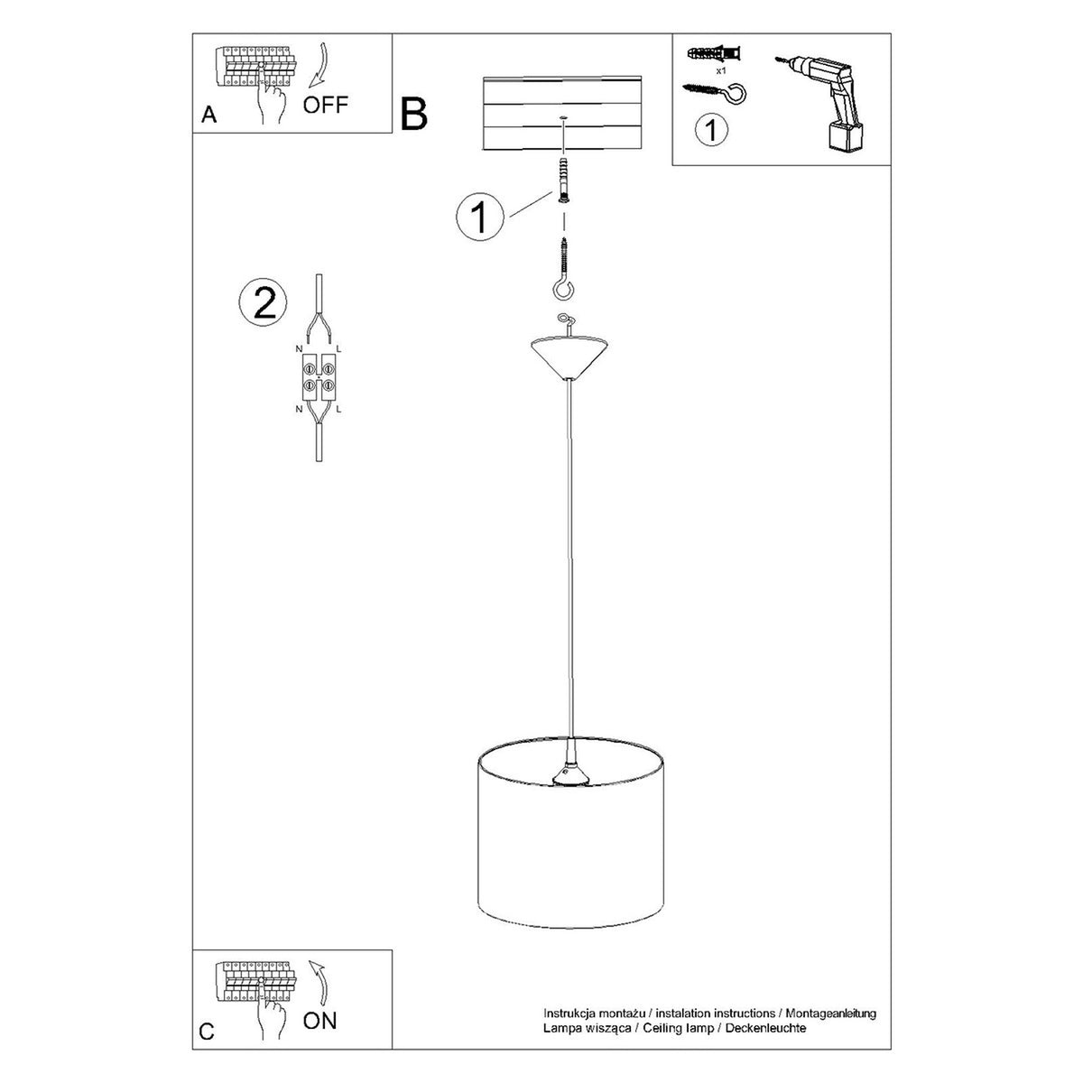 Pendant lamp CAT 30