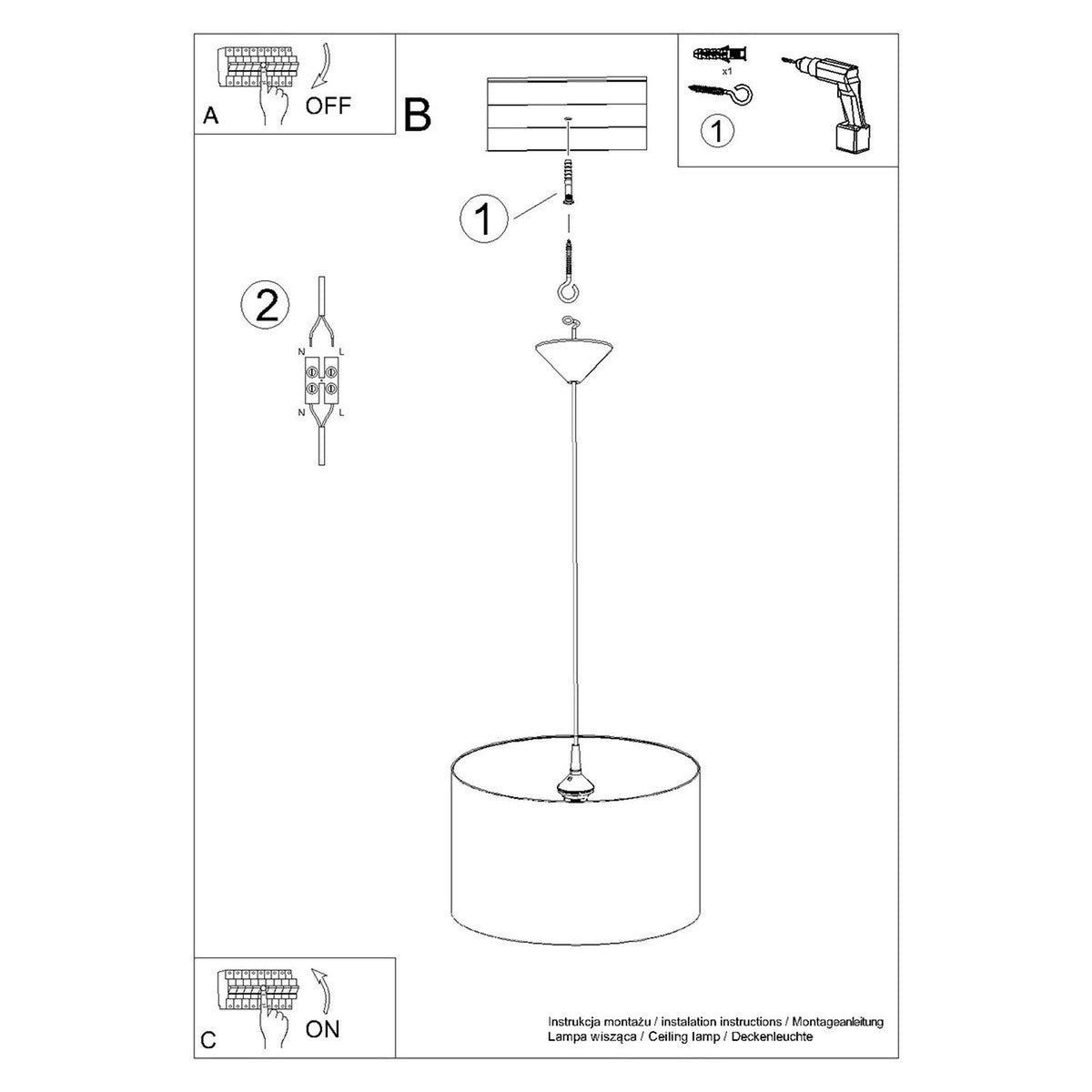 Pendant lamp CAT 40