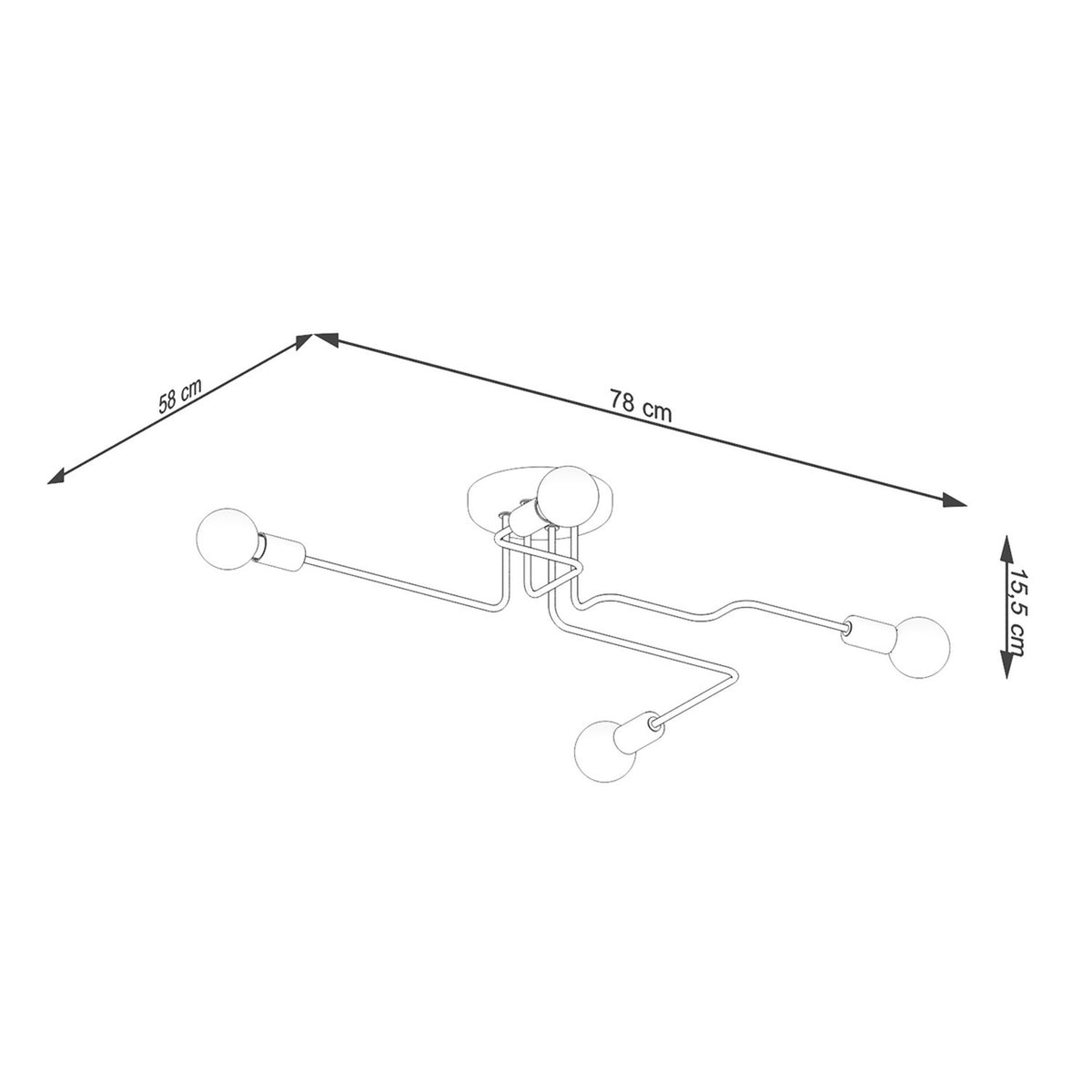 Chandelier VECTOR 4 white