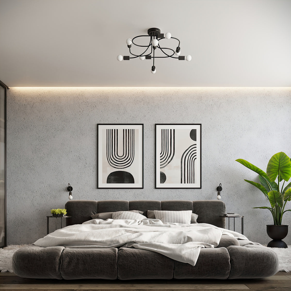 Wall lamp LEVAR black