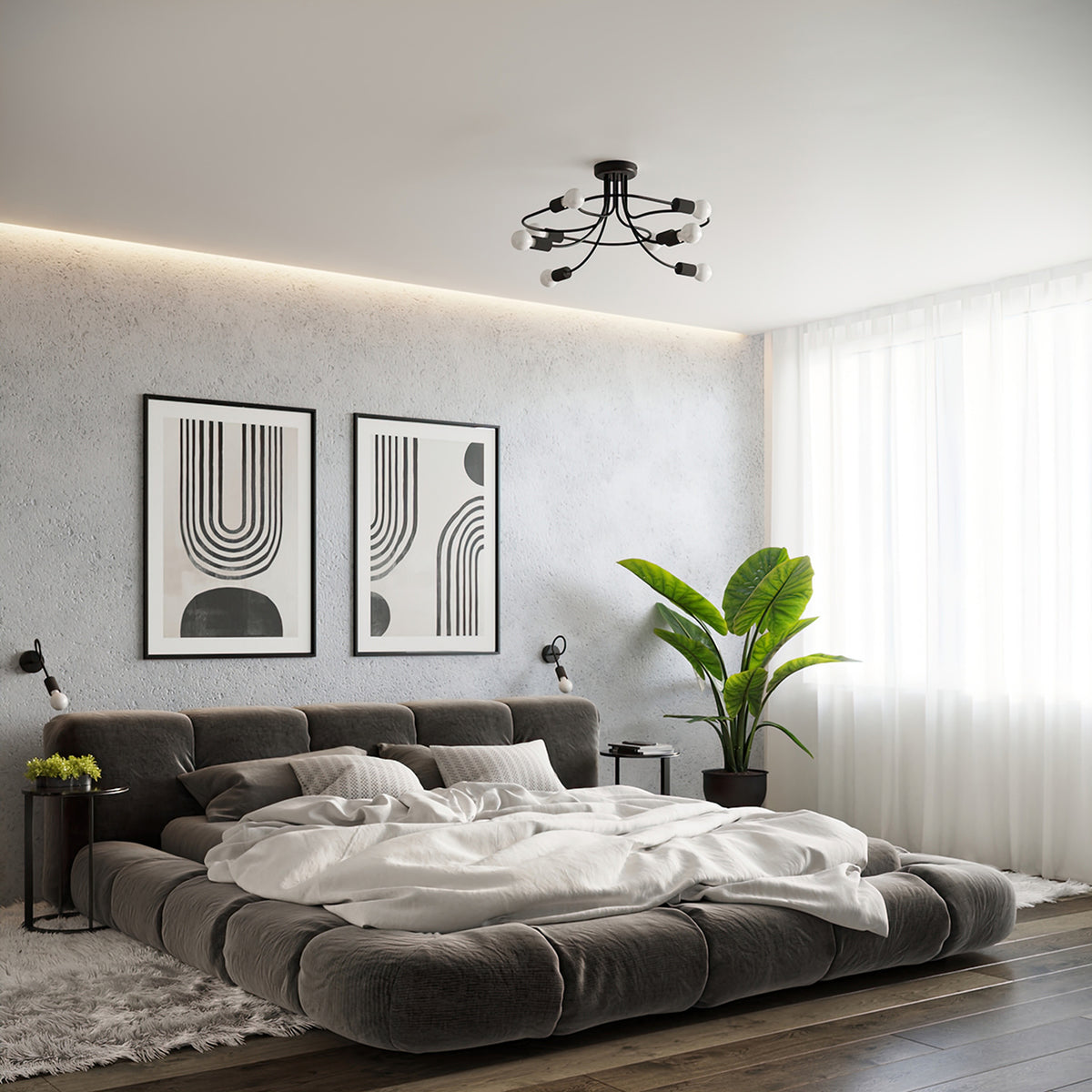 Wall lamp LEVAR black