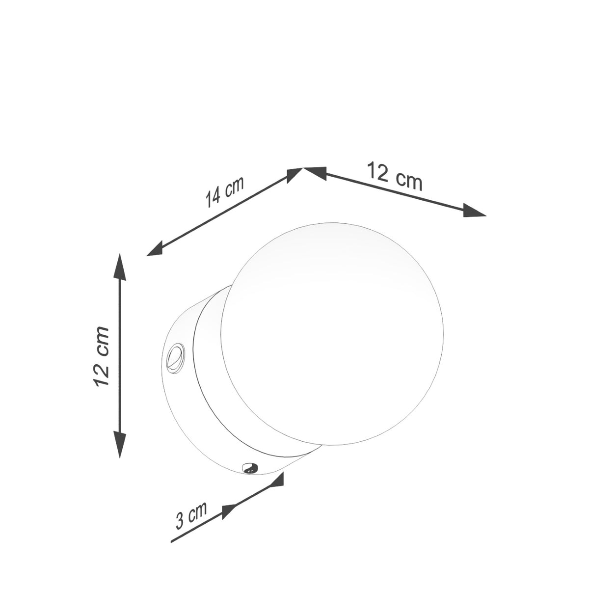 Wall lamp YOLI 1 black