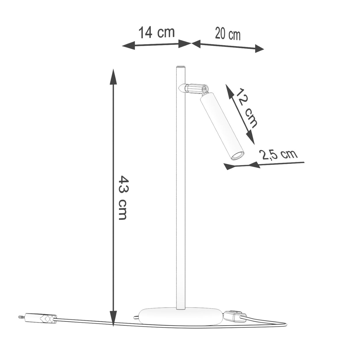 Table lamp PASTELO black