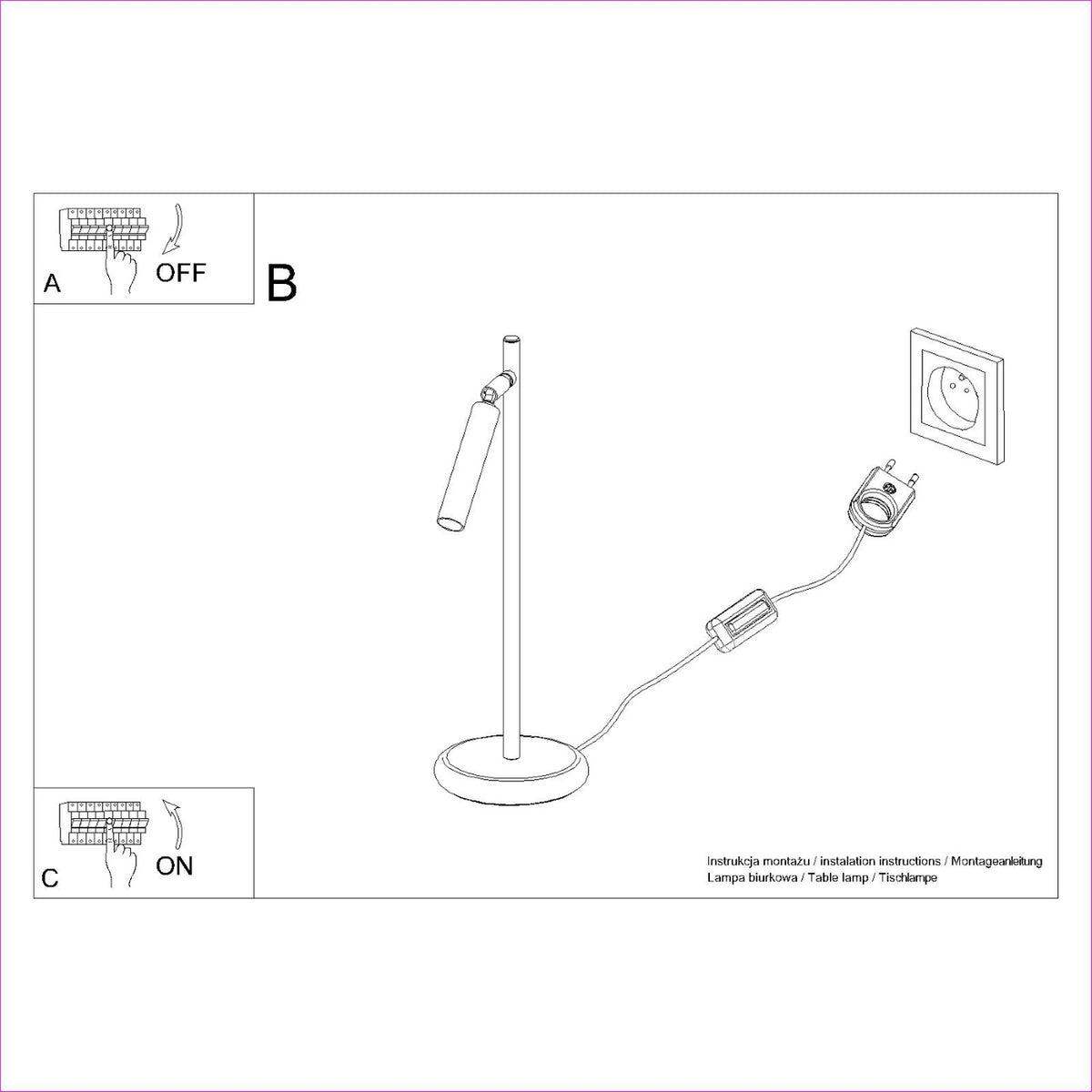 Table lamp PASTELO black
