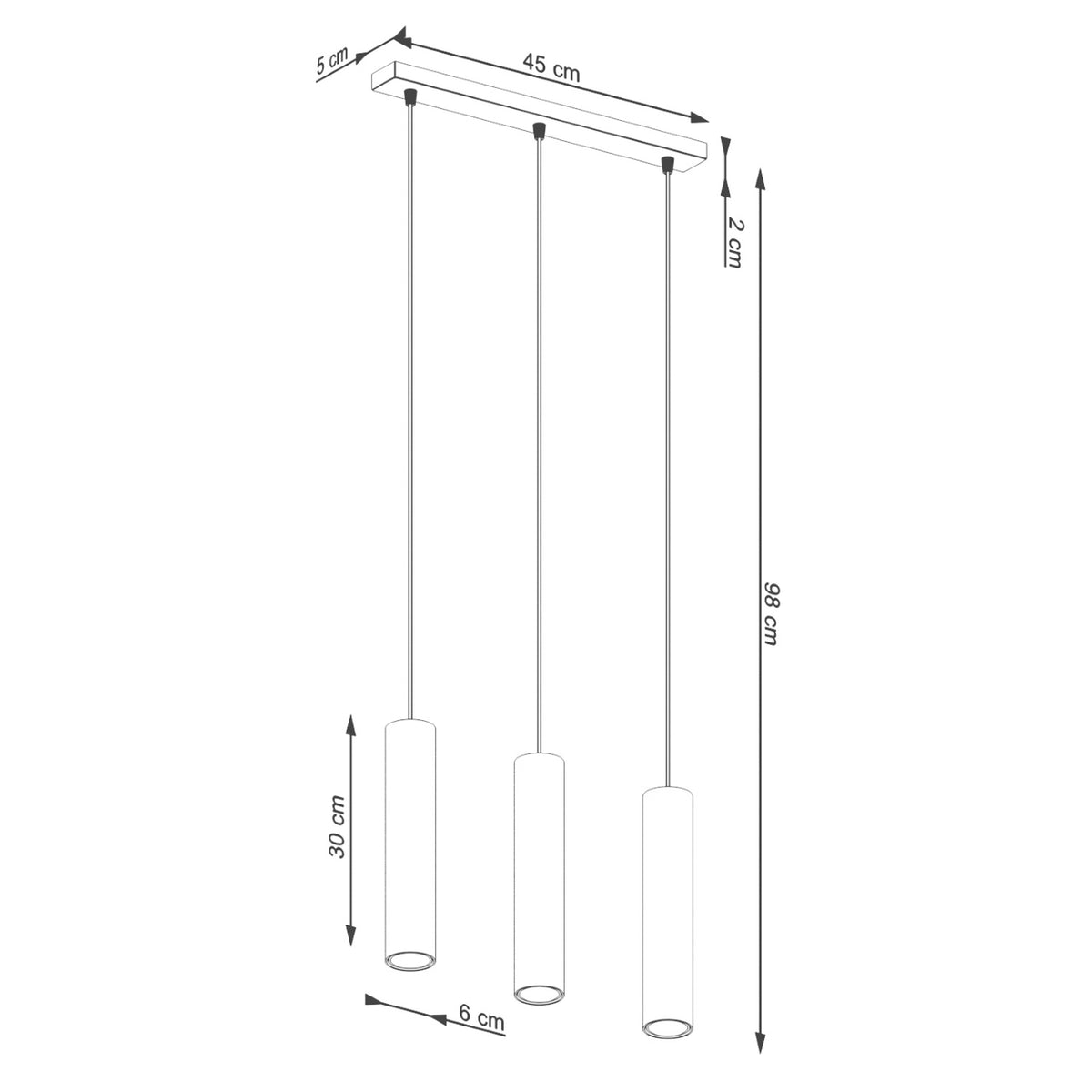 Pendant lamp LAGOS 3L beige
