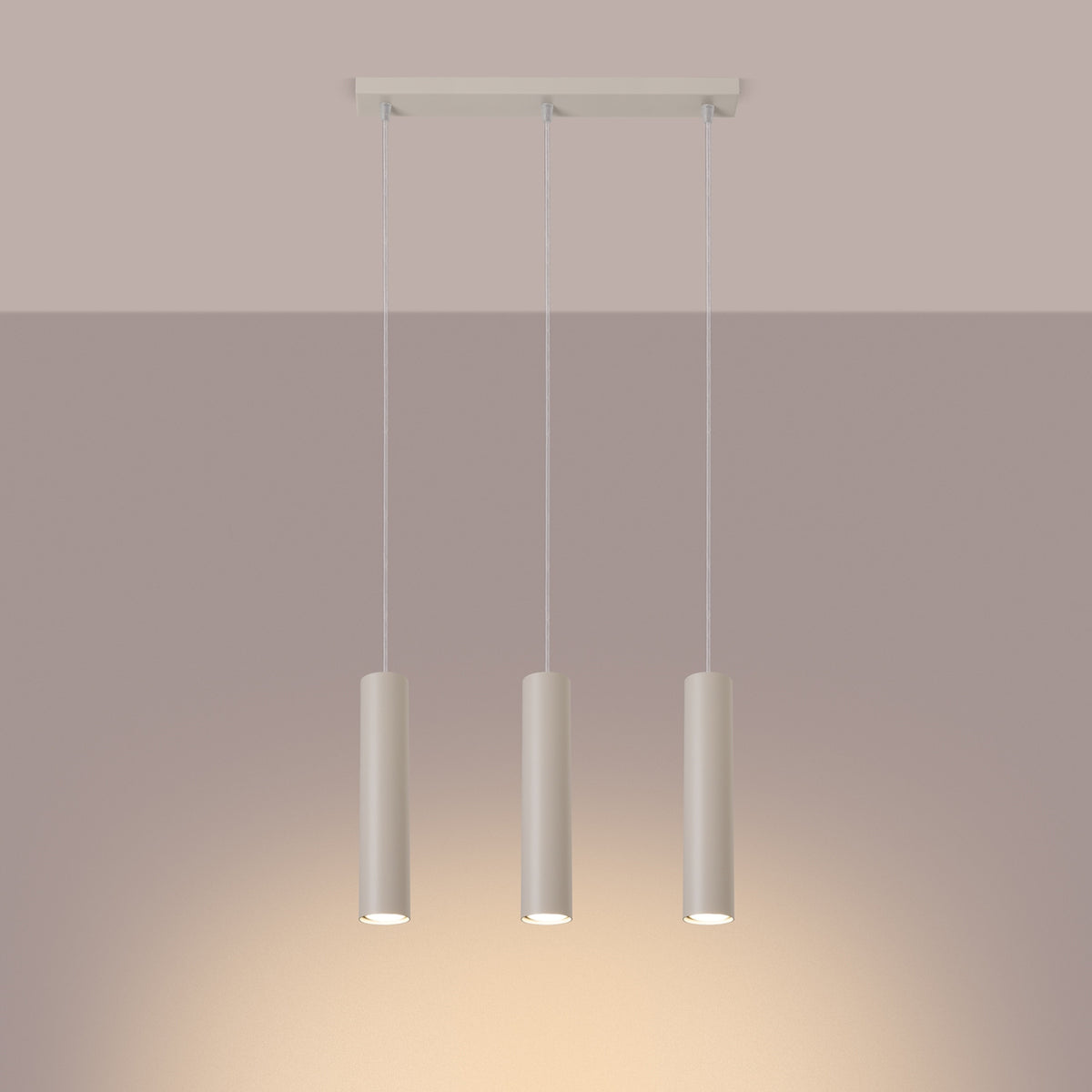 Pendant lamp LAGOS 3L beige