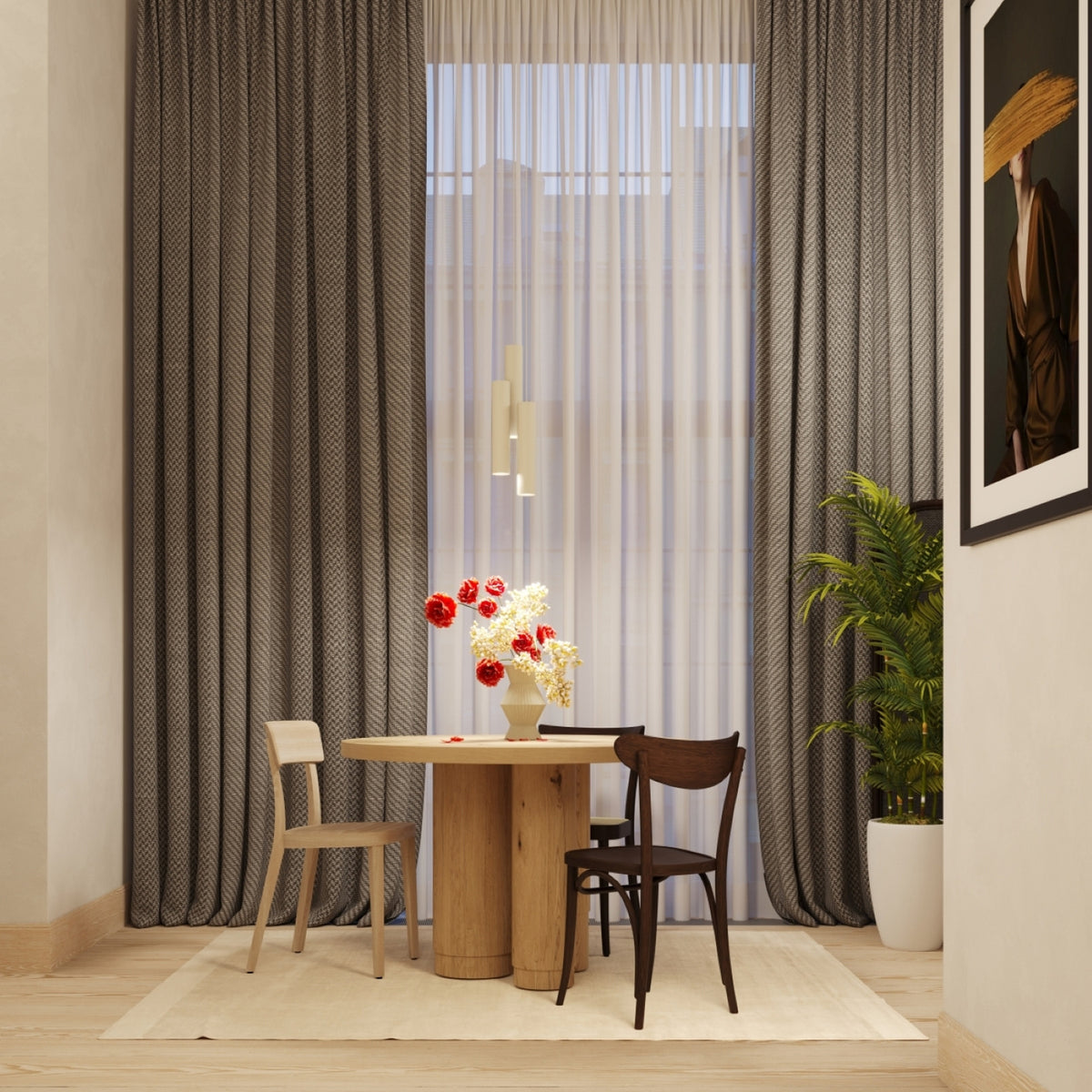 Pendant lamp LAGOS 3P beige