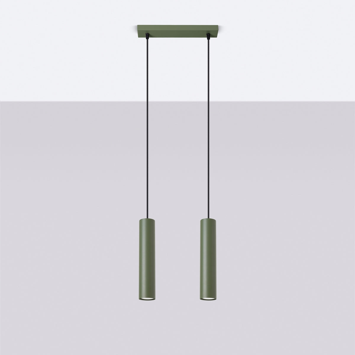Pendant lamp LAGOS 2 olive green