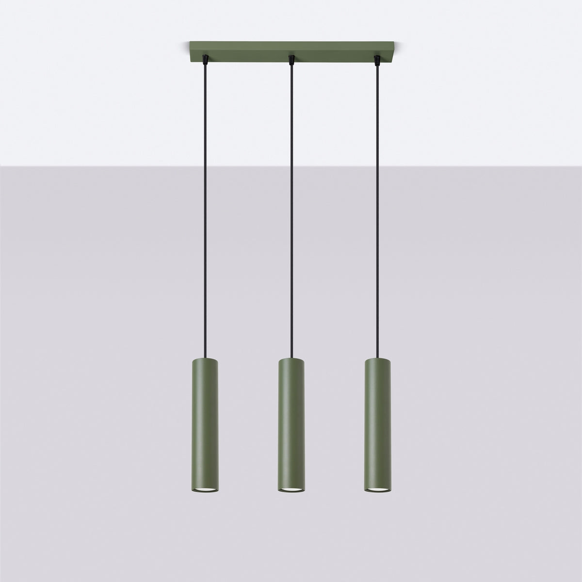 Pendant lamp LAGOS 3L olive green