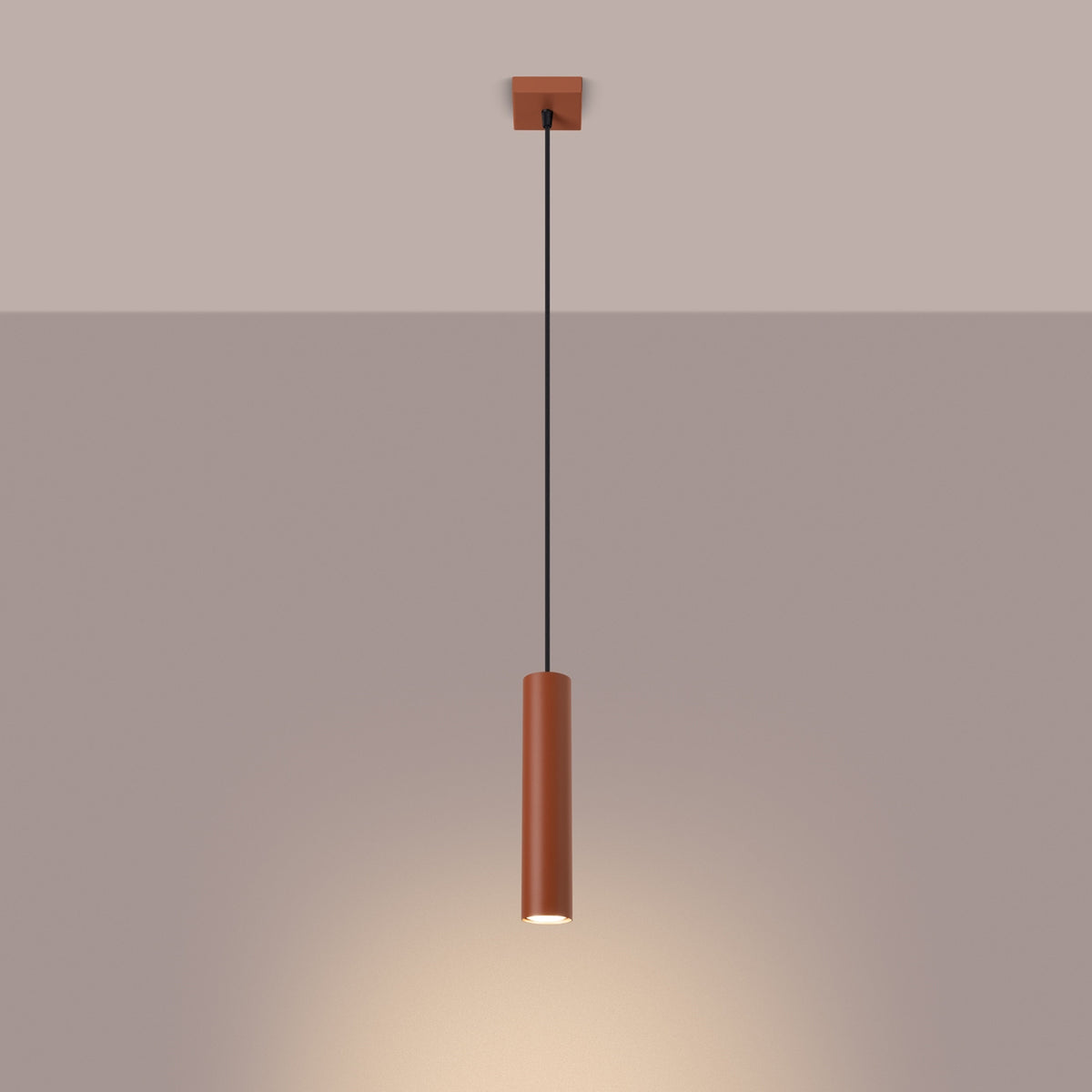 Pendant lamp LAGOS 1 red ochre