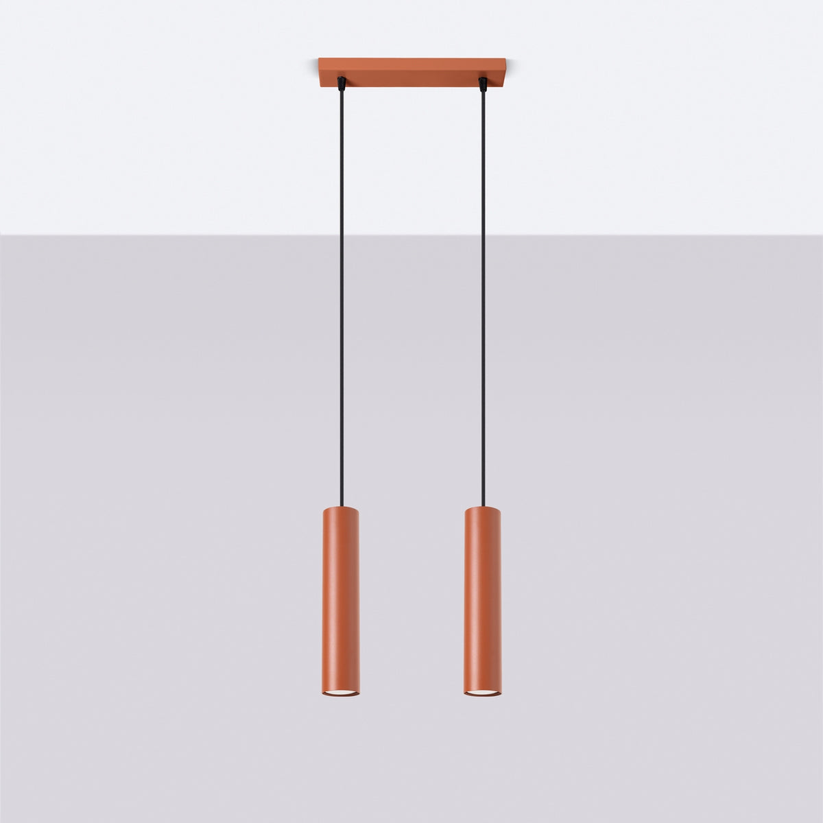 Pendant lamp LAGOS 2 red ochre