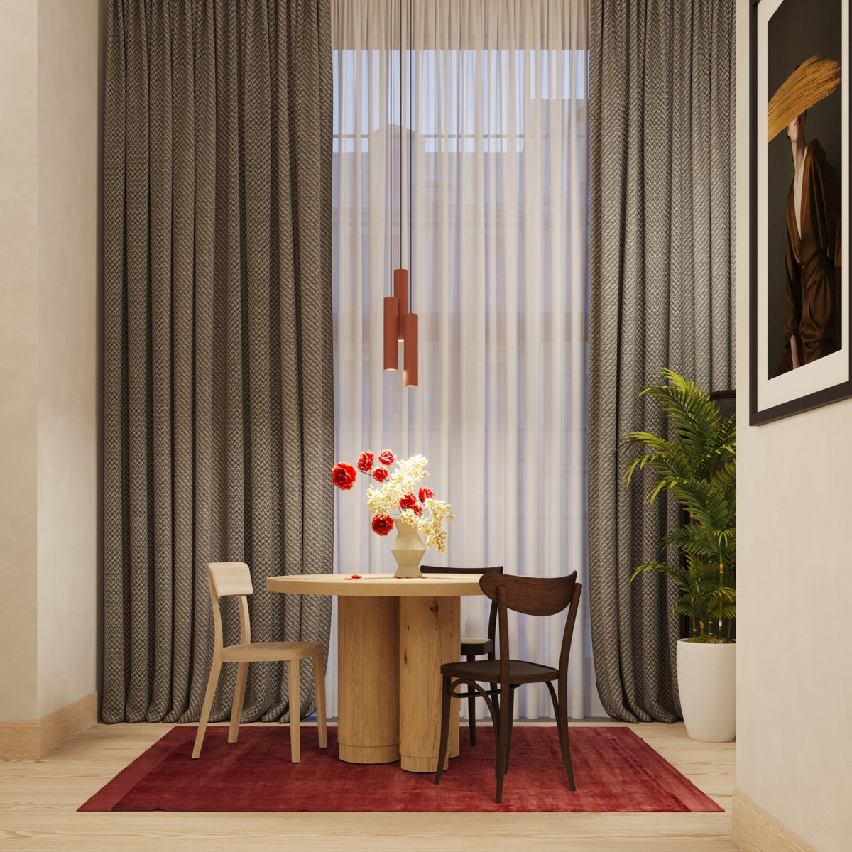 Wall lamp LAGOS 2 red ochre