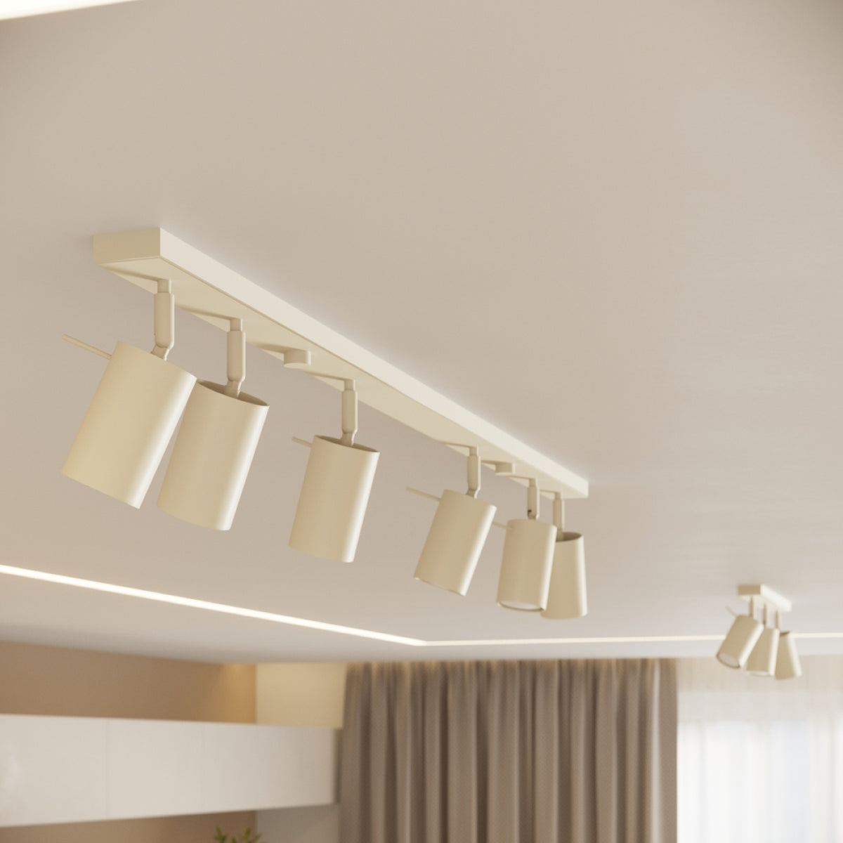 Ceiling lamp RING 4L beige