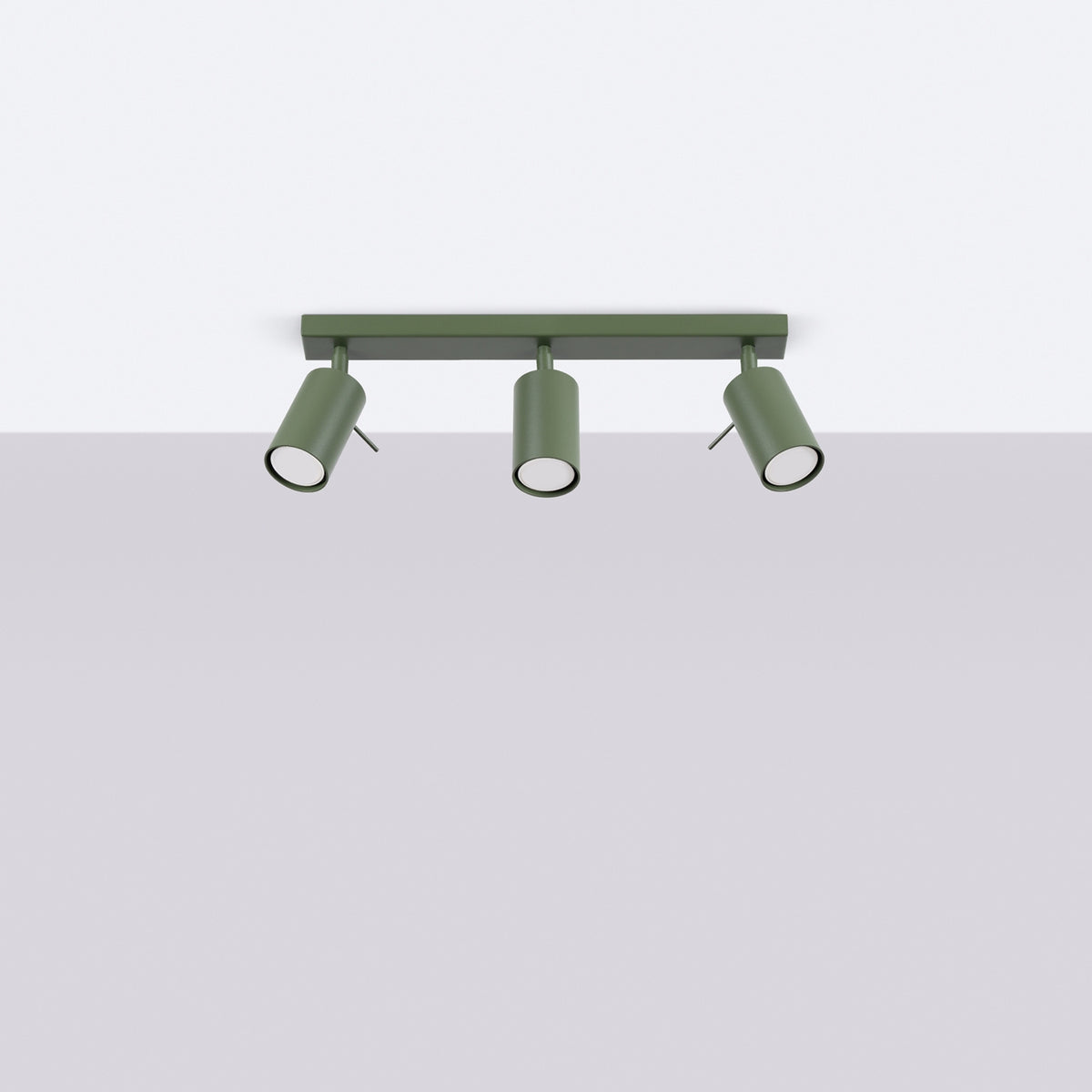 Ceiling lamp RING 3L olive green