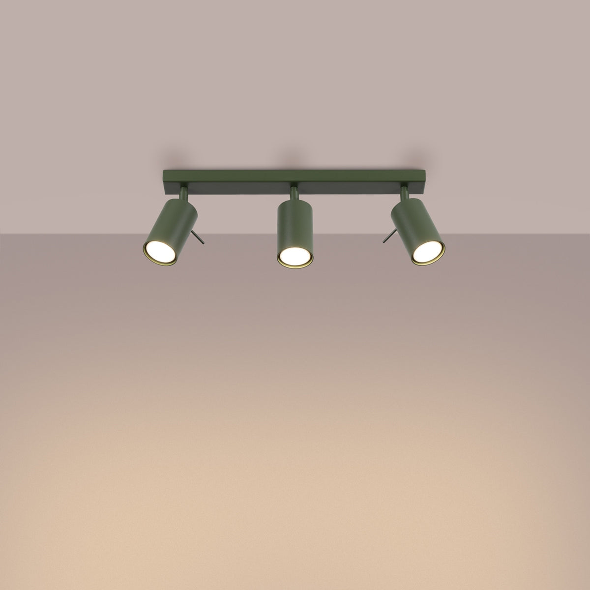 Ceiling lamp RING 3L olive green