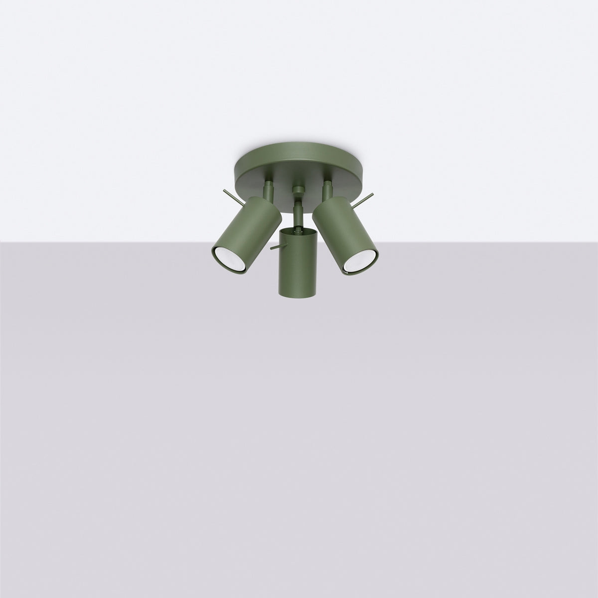 Ceiling lamp RING 3P olive green