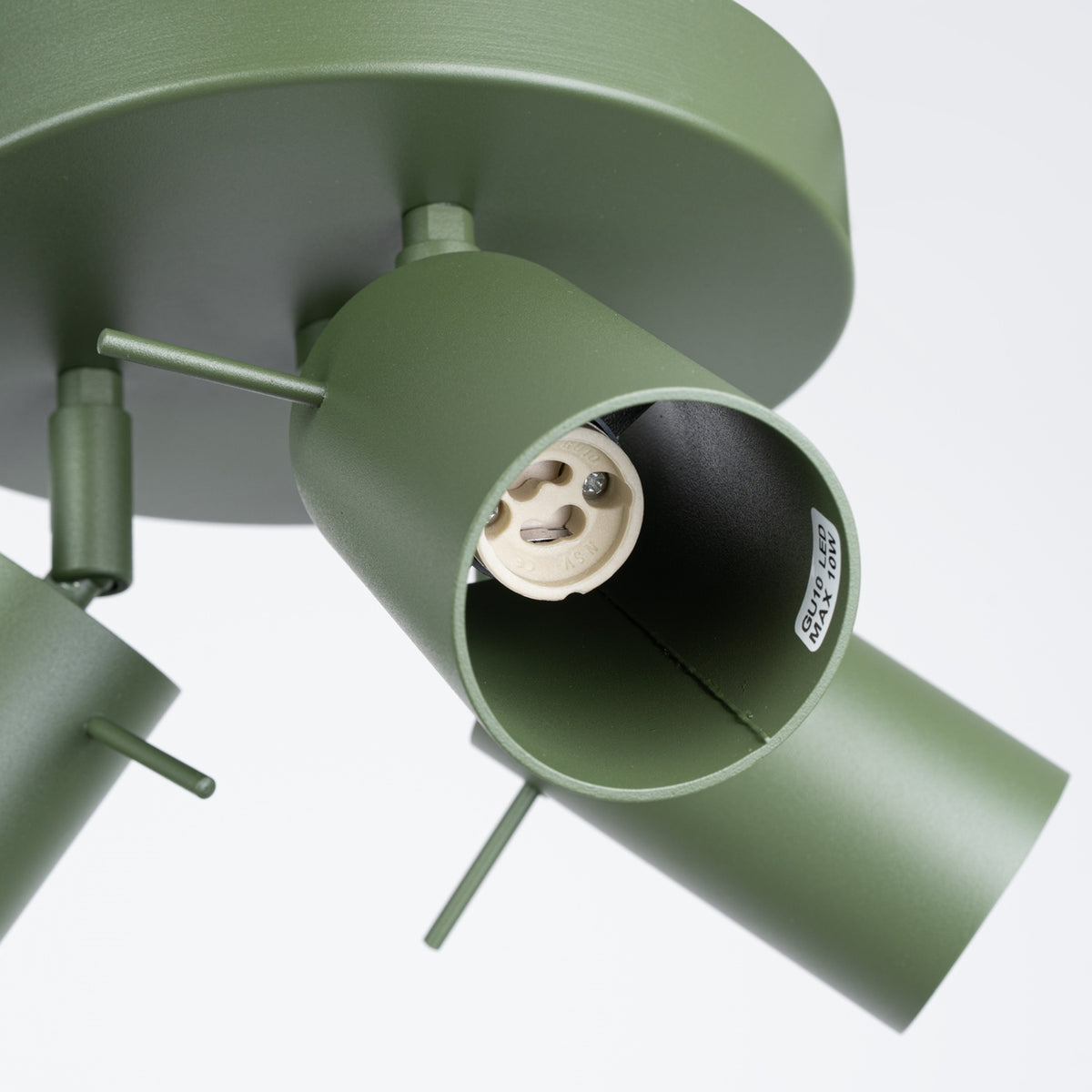 Ceiling lamp RING 3P olive green