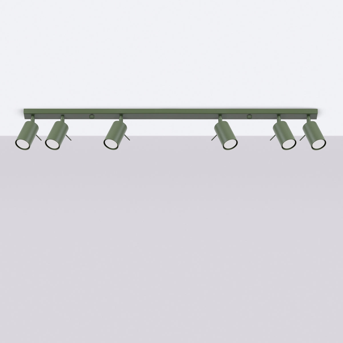 Ceiling lamp RING 6L olive green