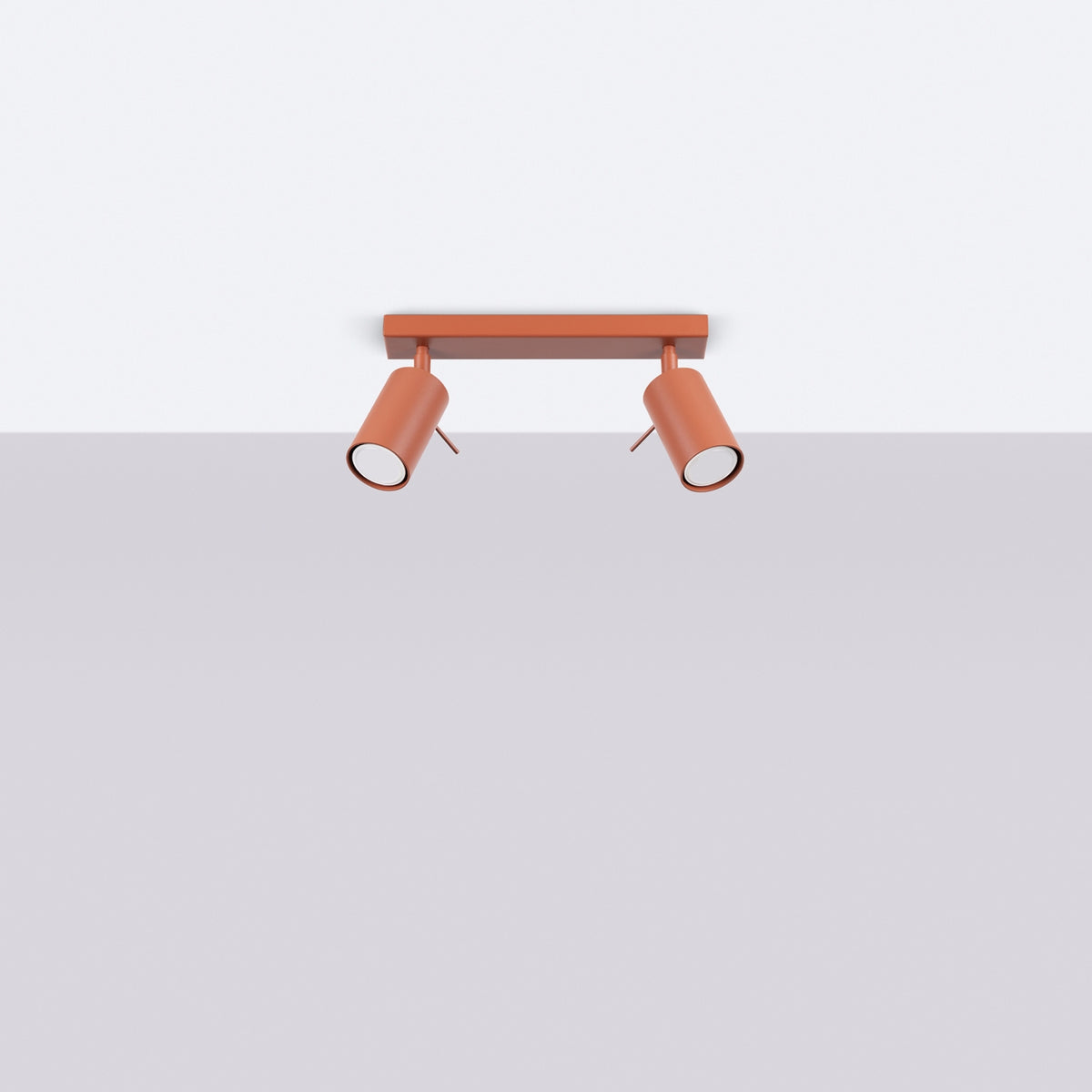 Ceiling lamp RING 2 red ochra