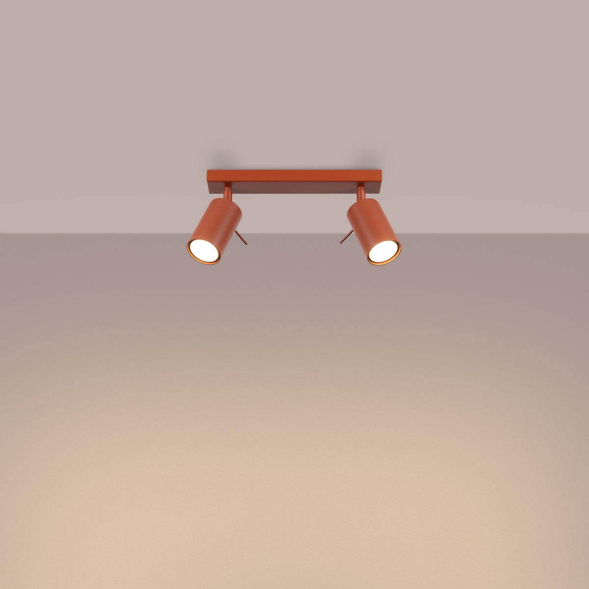 Ceiling lamp RING 2 red ochra