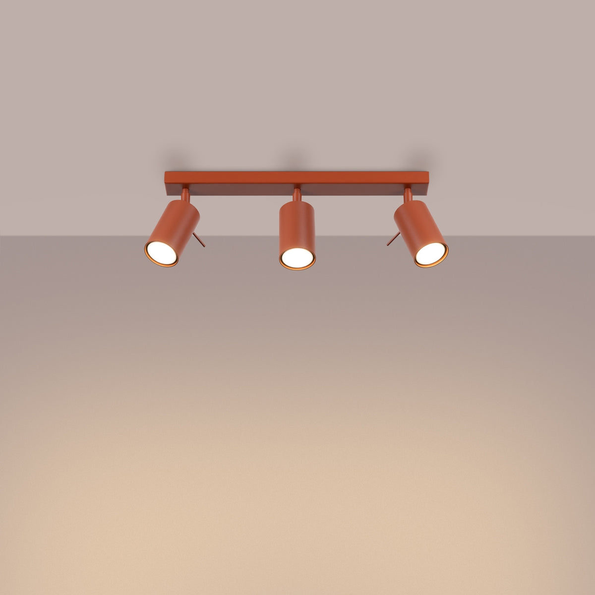 Ceiling lamp RING 3L red ochra