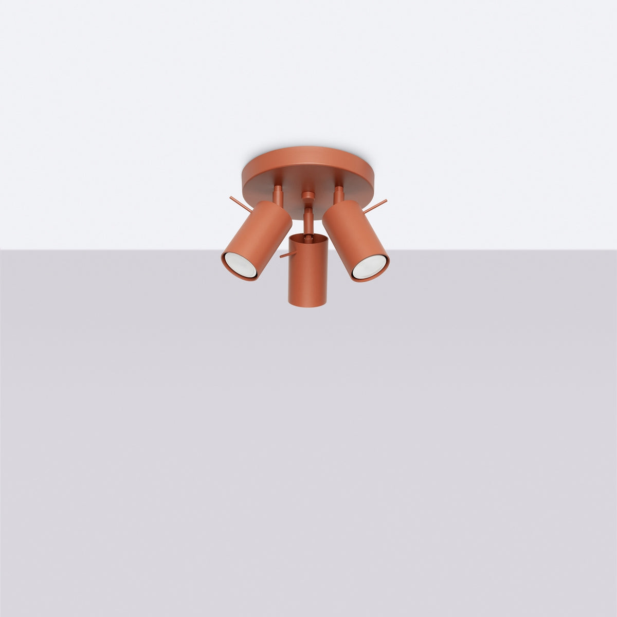 Ceiling lamp RING 3P red ochra