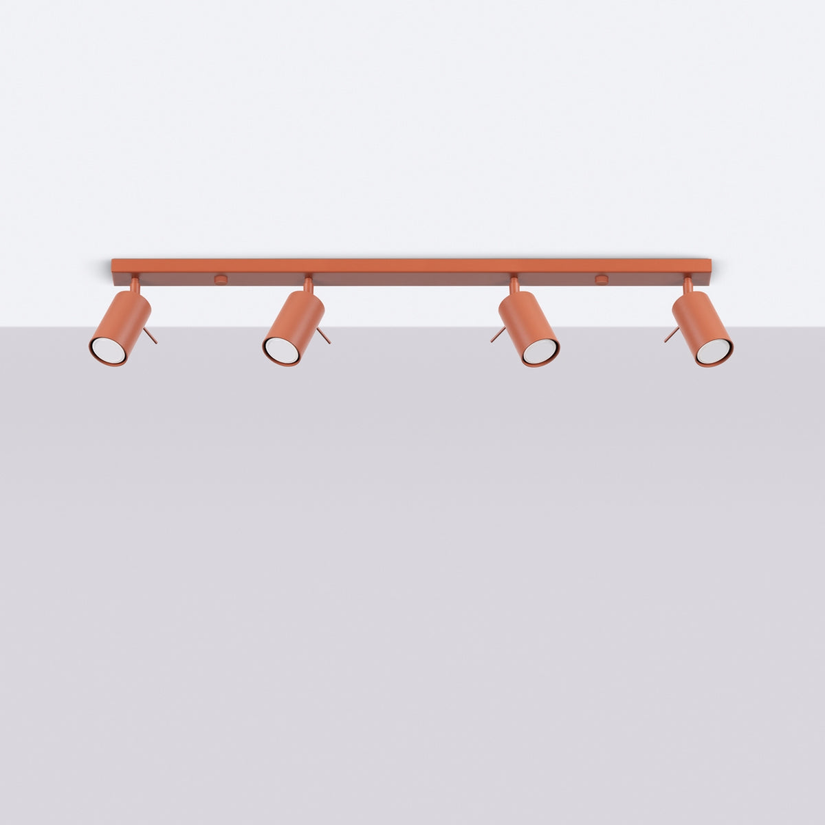 Ceiling lamp RING 4L red ochra
