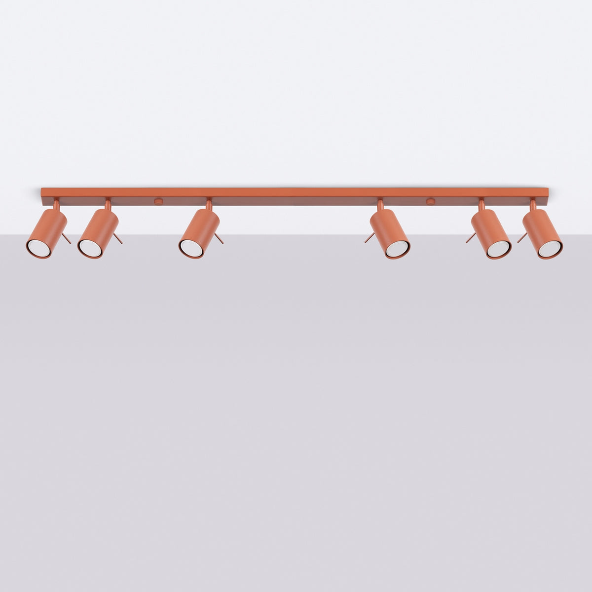 Ceiling lamp RING 6L red ochra