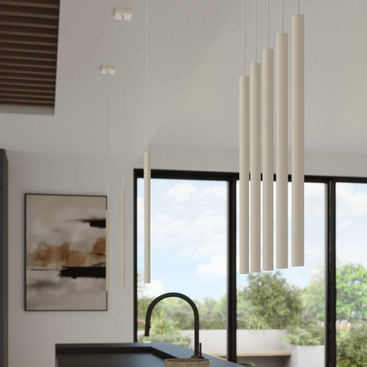Pendant lamp PASTELO 3P beige