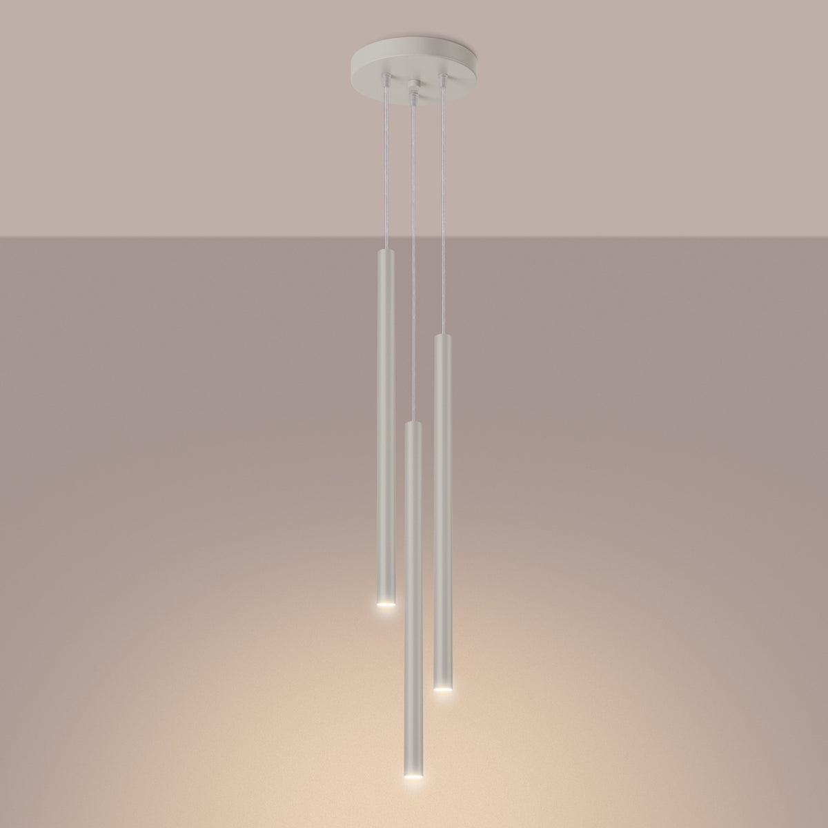 Pendant lamp PASTELO 3P beige