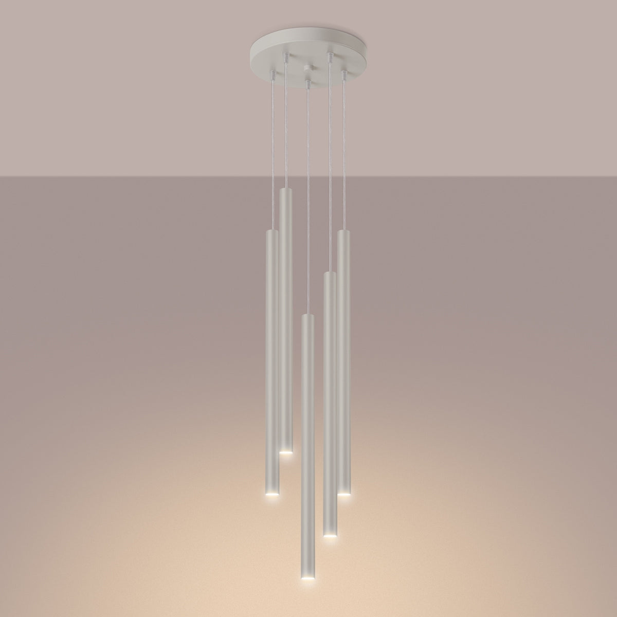 Pendant lamp PASTELO 5P beige