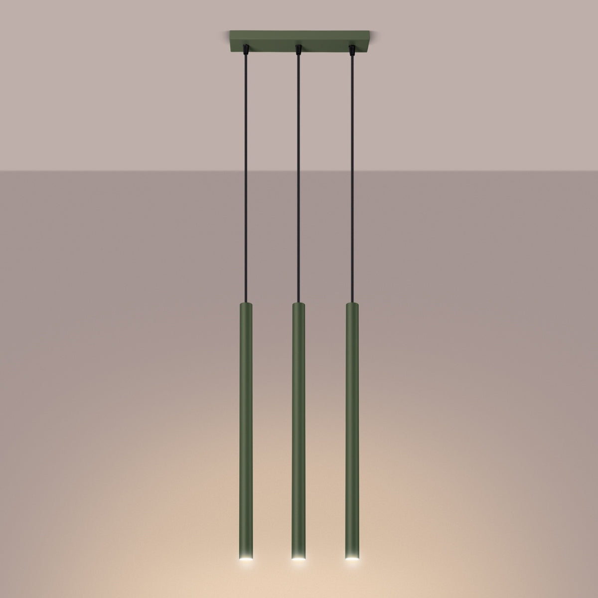 Pendant lamp PASTELO 3 olive green