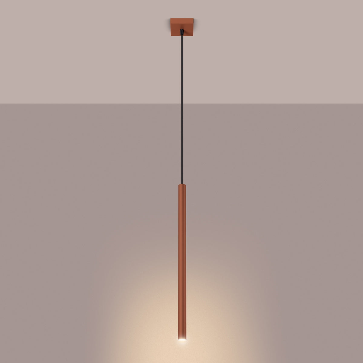 Pendant lamp PASTELO 1 red ochre
