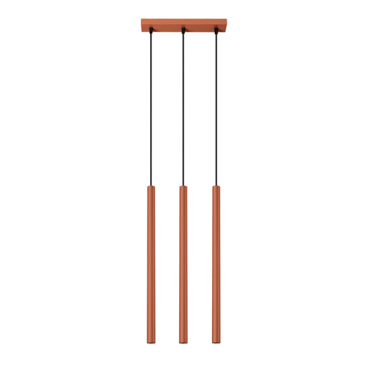 Pendant lamp PASTELO 3 red ochre