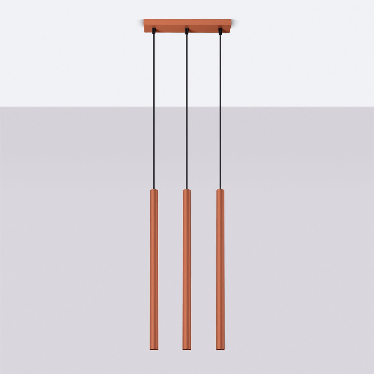 Pendant lamp PASTELO 3 red ochre