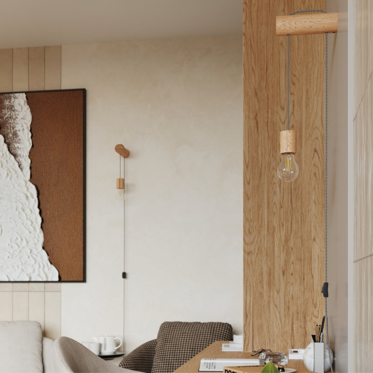 Wall lamp NIMBI E27 with a switch