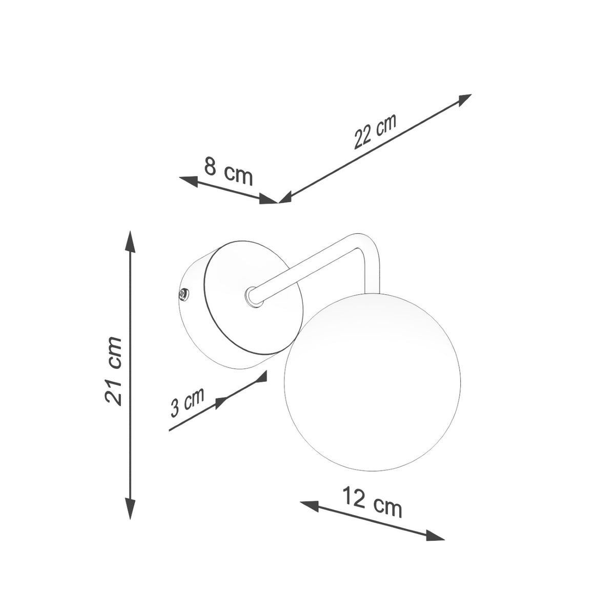 Wall lamp ASTRAL 1 black
