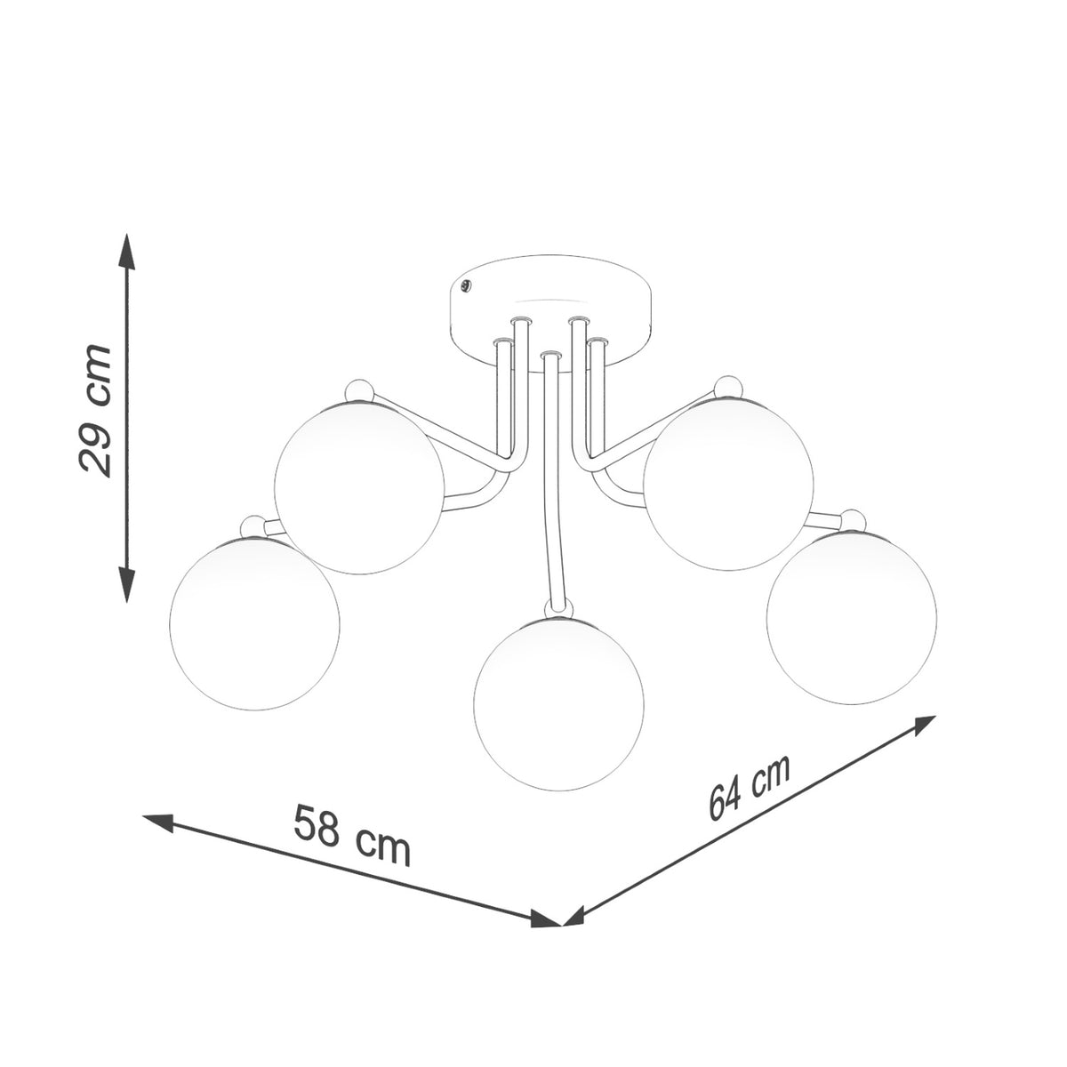 Chandelier ASTRAL 5 black