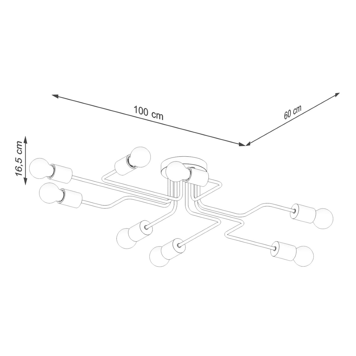 Chandelier TIMBO 8 white