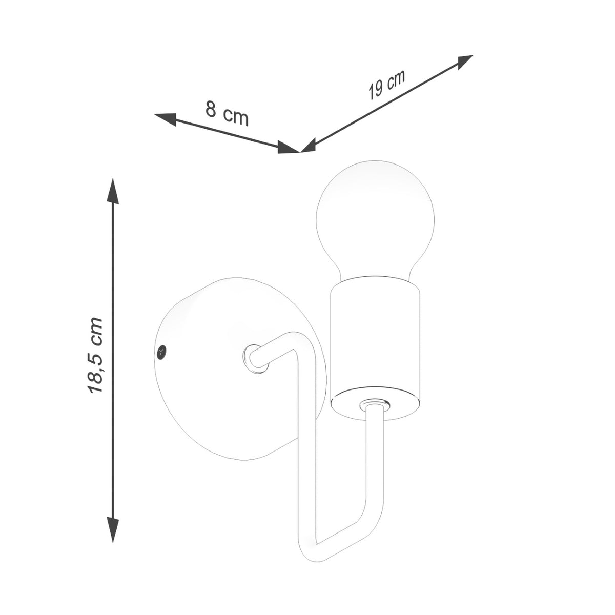 Wall lamp TIMBO black