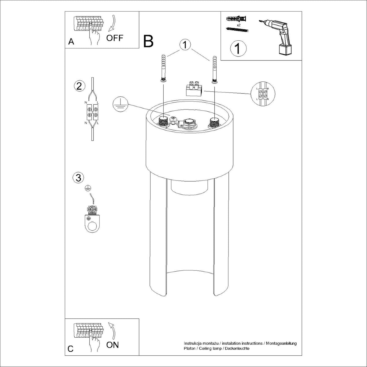 Ceiling lamp FLASH white