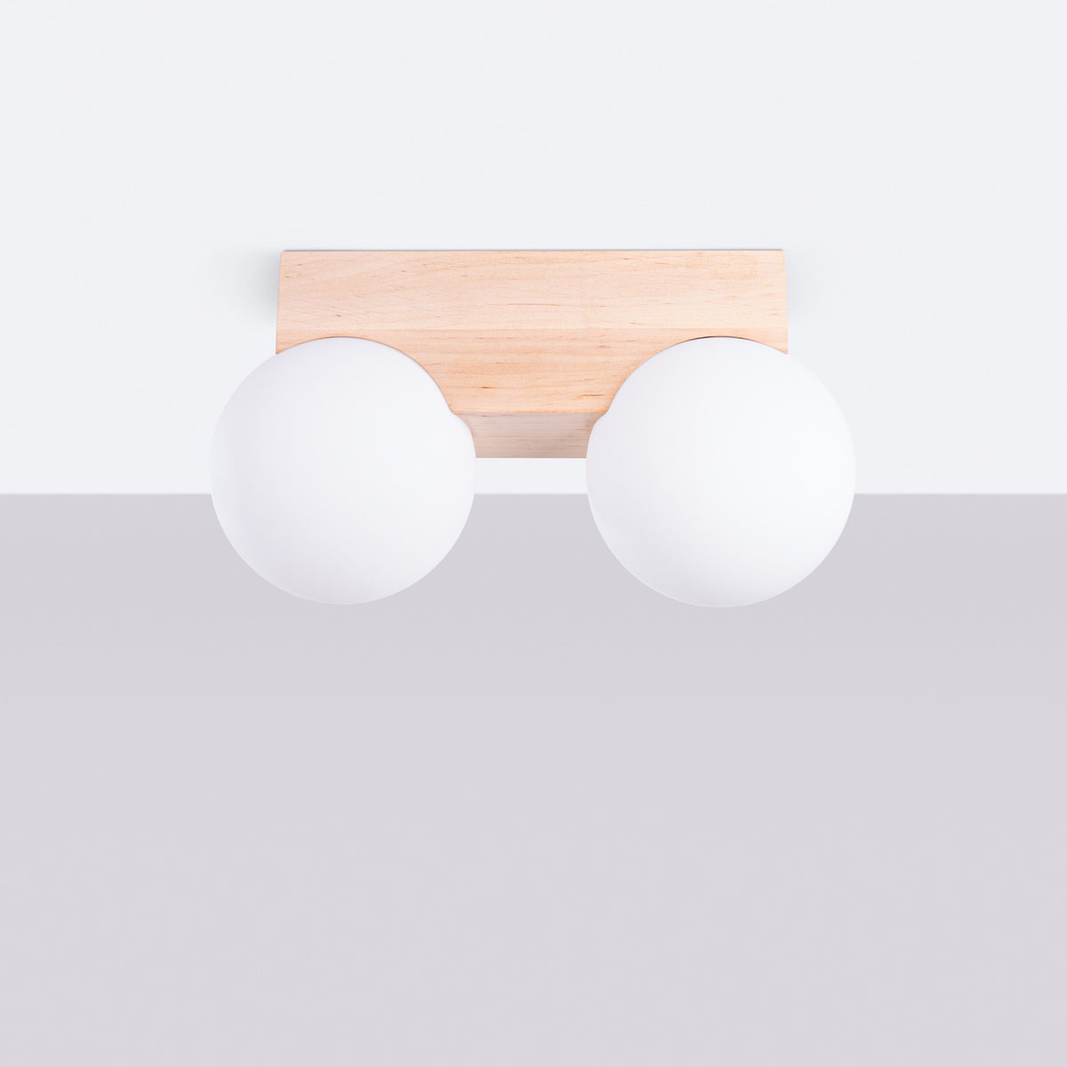 Ceiling lamp BULBO 2 natural wood