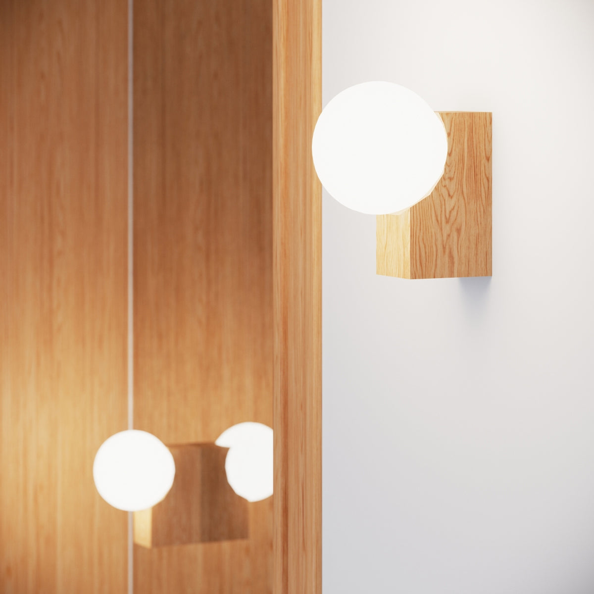 Ceiling lamp BULBO 4 natural wood