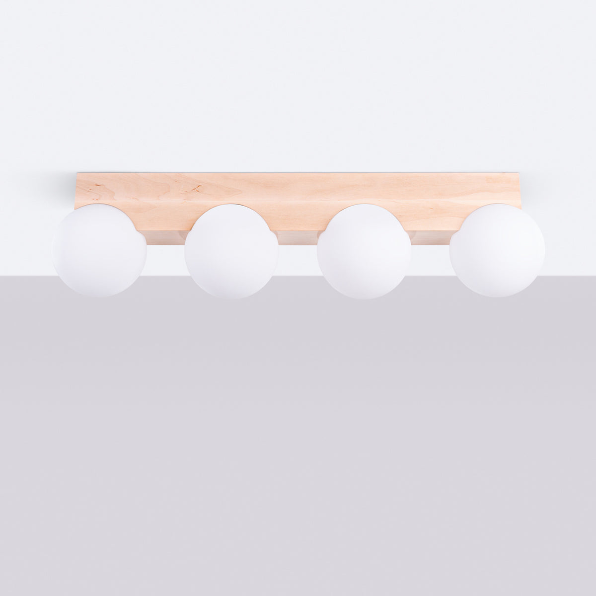 Ceiling lamp BULBO 4 natural wood