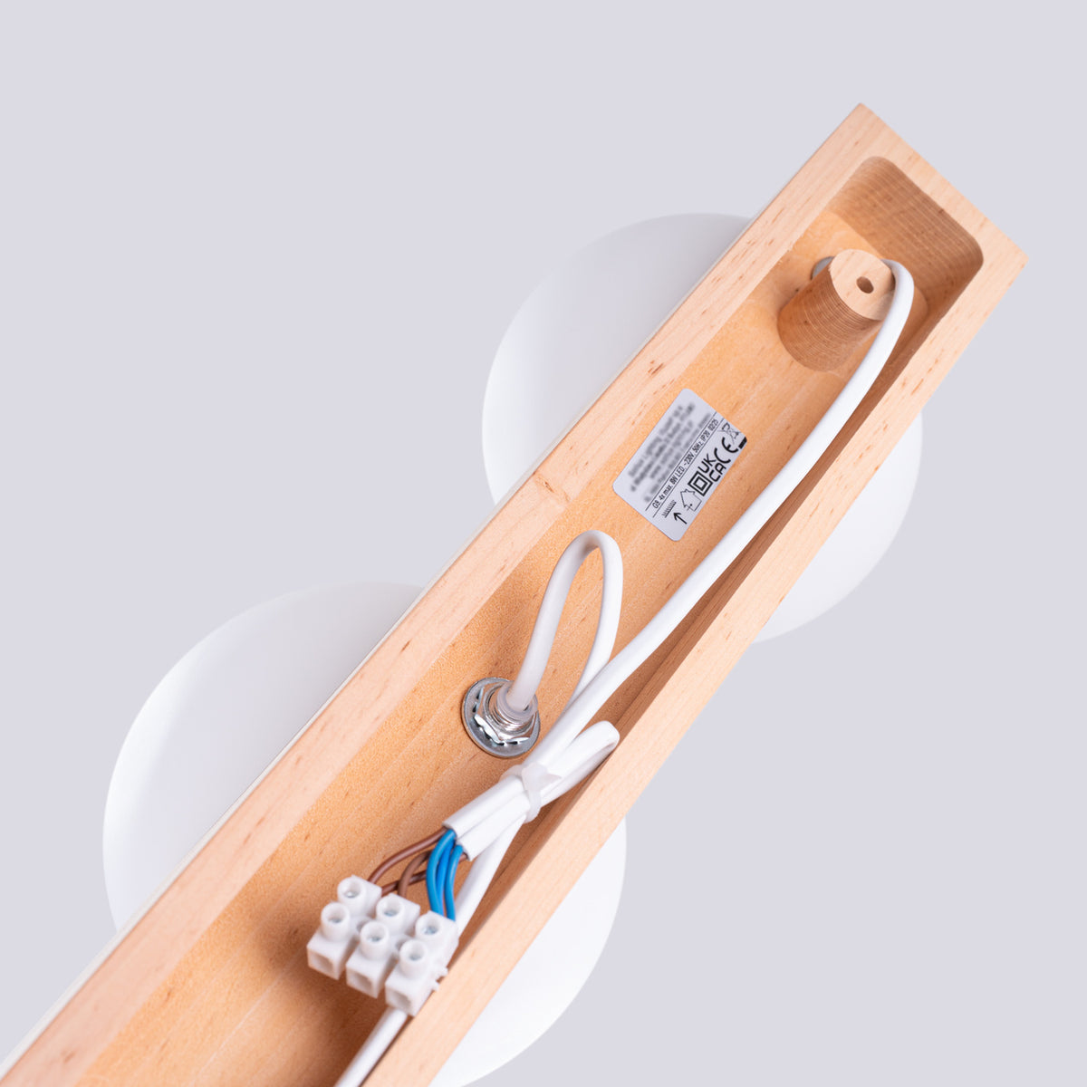 Ceiling lamp BULBO 4 natural wood