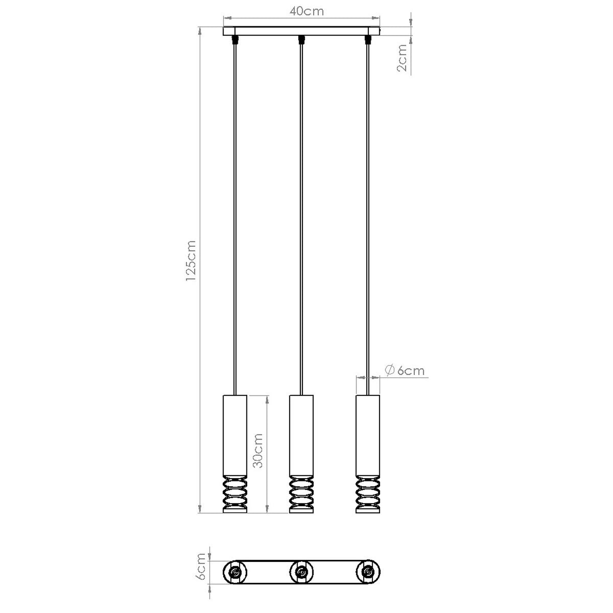 Pendant lamp LAMI 3L white