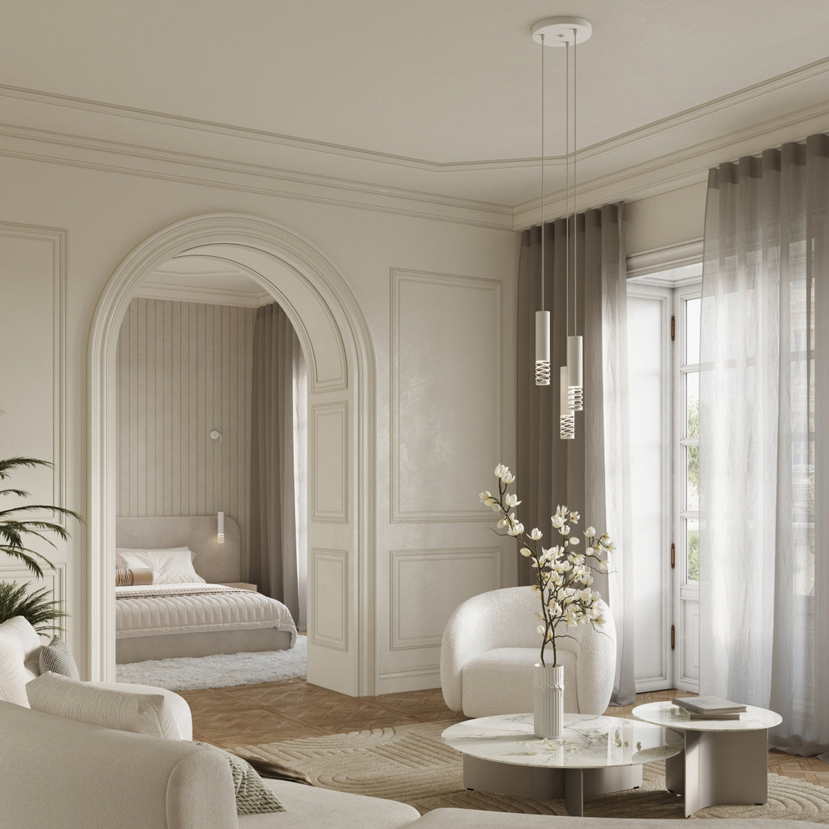 Pendant lamp LAMI 3L white