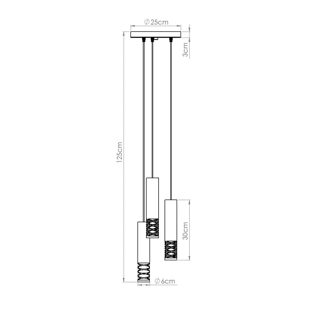Pendant lamp LAMI 3P white